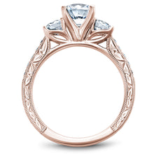 Load image into Gallery viewer, Noam Carver Rose Gold 3-Stone Diamond Engagement Ring (0.66 CTW)