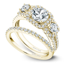 Load image into Gallery viewer, Noam Carver Yellow Gold 3-Stone Diamond Engagement Ring (0.85 CTW)