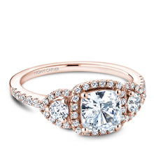 Load image into Gallery viewer, Noam Carver Rose Gold 3-Stone Diamond Engagement Ring (0.51 CTW)