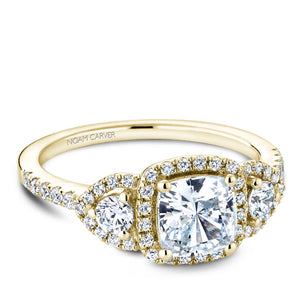 Noam Carver Yellow Gold 3-Stone Diamond Engagement Ring (0.51 CTW)