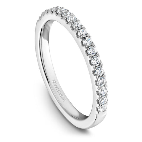 Noam Carver White Gold Diamond Engagement Ring Setting with Hexagonal Halo (0.38 CTW)