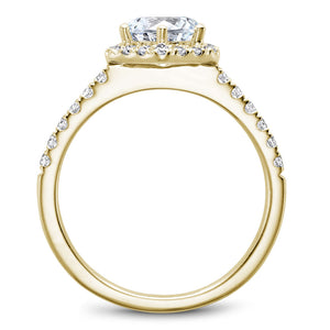 Noam Carver Yellow Gold Diamond Engagement Ring with Hexagonal Halo (0.38 CTW)