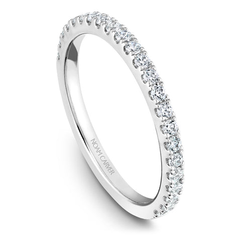 Noam Carver White Gold Diamond Engagement Ring Setting with Halo (0.47 CTW)