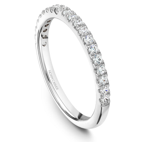 Noam Carver White Gold Diamond Engagement Ring Setting with Oval Center Stone (0.35 CTW)