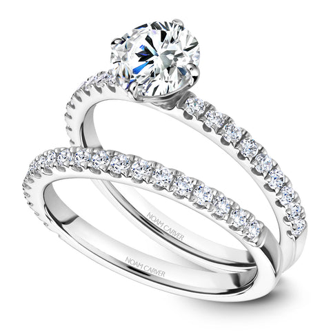 Noam Carver White Gold Diamond Engagement Ring (0.28 CTW)