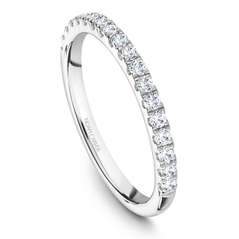 Noam Carver White Gold Diamond Engagement Ring with Oval Center Stone (0.37 CTW)