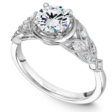 Load image into Gallery viewer, Noam Carver White Gold Milgrain Bezel Vintage Diamond Engagement Ring (0.15 CTW)