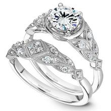 Load image into Gallery viewer, Noam Carver White Gold Milgrain Bezel Vintage Diamond Engagement Ring (0.15 CTW)