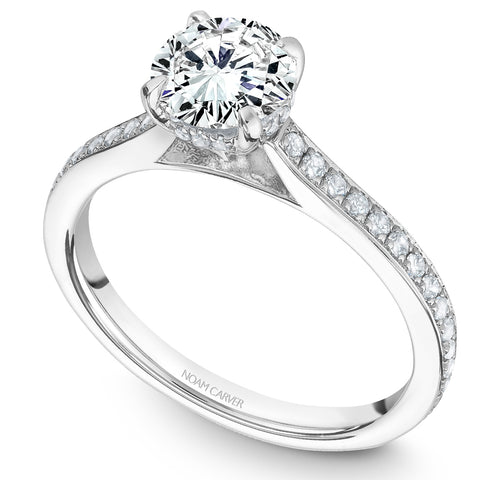 Noam Carver White Gold Channel Set Diamond Engagement Ring (0.30 CTW)