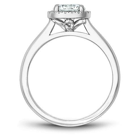 Noam Carver White Gold Engagement Ring Setting with Diamond Halo (0.08 CTW)