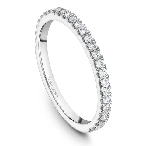 Noam Carver White Gold Diamond Engagement Ring Setting with Diamond Centerpiece (0.35 CTW)