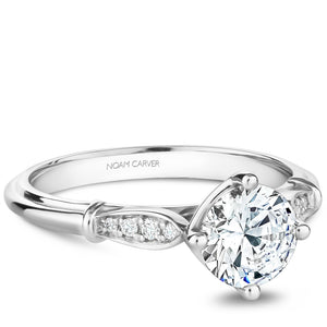 Noam Carver White Gold Vintage Diamond Engagement Ring (0.06 CTW)