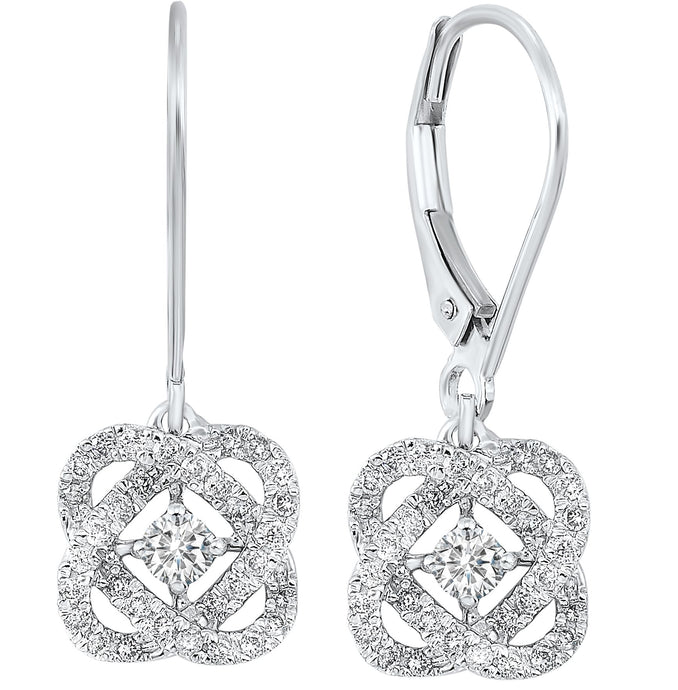 14K Love's Crossing Diamond Earrings (1 CTW)