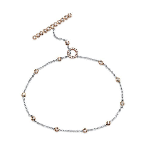 14K Two Toned Bracelet (0.20 CTW)