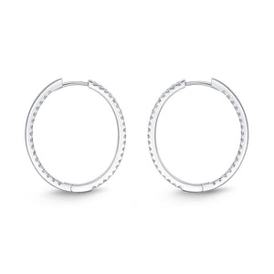 IDC Signature Collection: White Gold Diamond Hoop Earring (.75ctw approx.)