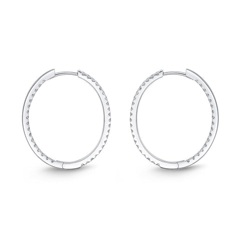 IDC Signature Collection: White Gold Diamond Hoop Earring (.75ctw approx.)