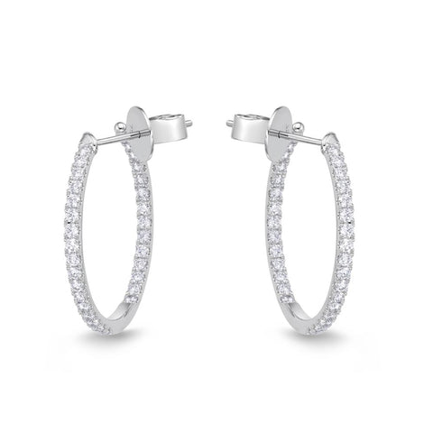 IDC Signature Collection: White Gold Diamond Hoop Earring (1ctw approx.)