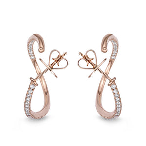 IDC Signature Collection: Rose Gold Diamond Twist Hoop Earring (1.50ctw approx.)