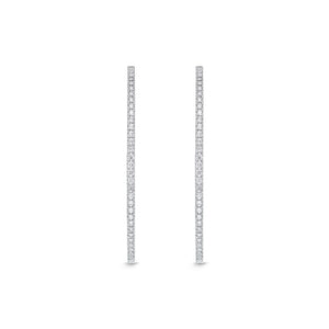 IDC Signature Collection: White Gold Oval Diamond Hoops Earring (2.50ctw approx.)