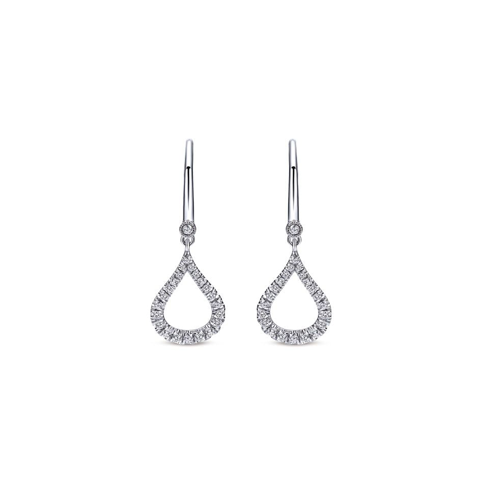 Gabriel Lusso Diamond Collection White Gold Diamond Fashion Drop Earrings (0.3 CTW)