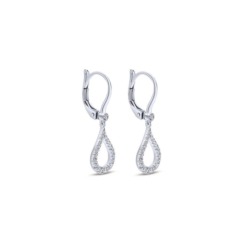 Gabriel Lusso Diamond Collection White Gold Diamond Fashion Drop Earrings (0.3 CTW)