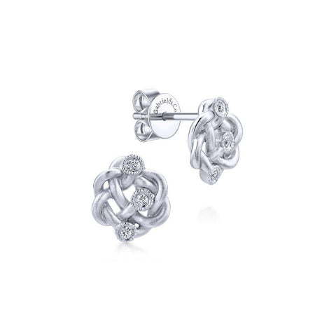 Gabriel & Co. Contemporary Sterling Silver Earrings (0.05 CTW)