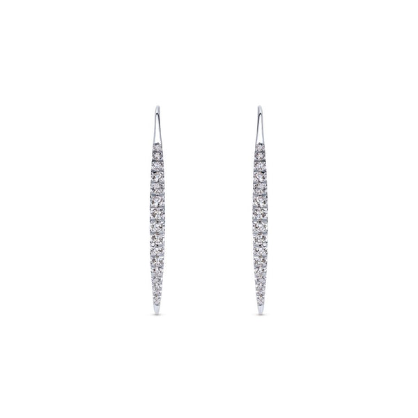 Gabriel Kaslique Collection White Gold Diamond Fashion Drop Earrings (0.45 CTW)