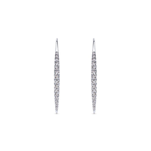 Gabriel Kaslique Collection White Gold Diamond Fashion Drop Earrings (0.45 CTW)