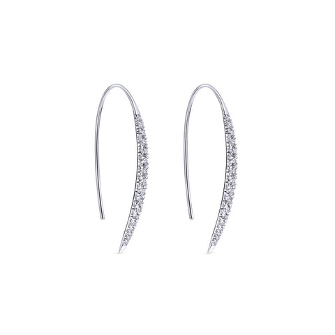 Gabriel Kaslique Collection White Gold Diamond Fashion Drop Earrings (0.45 CTW)