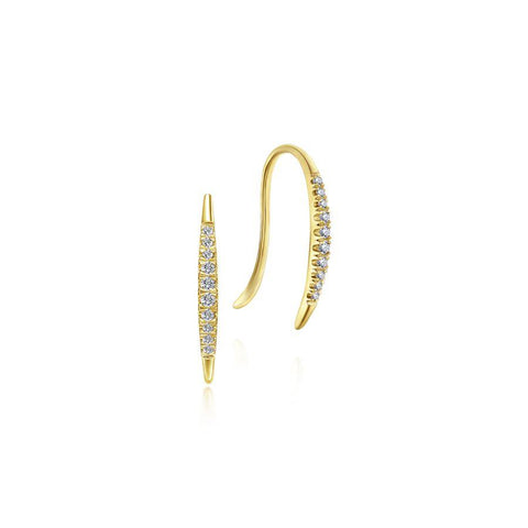 Gabriel & Co. Kaslique Yellow Gold Earrings (0.1 CTW)