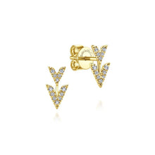 Load image into Gallery viewer, Gabriel &amp; Co. Kaslique Yellow Gold Earrings (0.11 CTW)