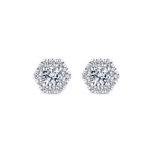 Load image into Gallery viewer, Gabriel Messier Collection White Gold Diamond Stud Earrings with Halo (0.51 CTW)