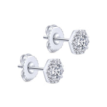 Load image into Gallery viewer, Gabriel Messier Collection White Gold Diamond Stud Earrings with Halo (0.51 CTW)