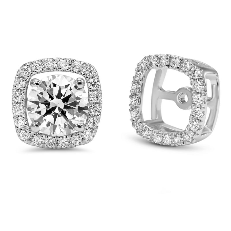 Platinum diamond earring jackets Clearance