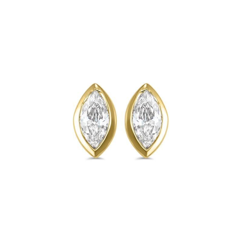 Marquise shaped diamond earrings Clearance