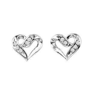 Silver and Diamond Earrings (0.02CTW)