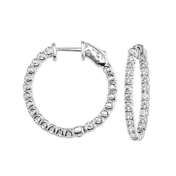 Diamond Inside-Out Hoop Earrings (2 CTW)