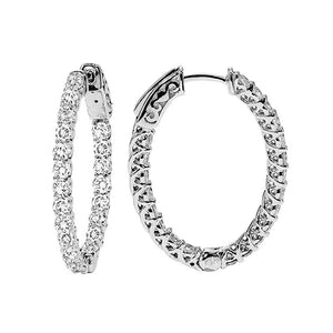 Diamond Inside-Out Hoop Earrings (1 CTW)