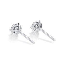 Load image into Gallery viewer, IDC Signature Collection: Diamond Bouquets 3-Prong White Gold Round Diamond Studs (0.32 ctw)