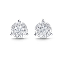 Load image into Gallery viewer, IDC Signature Collection: Bouquet 3-Prong Studs .50ctw approx. (.15 centers)