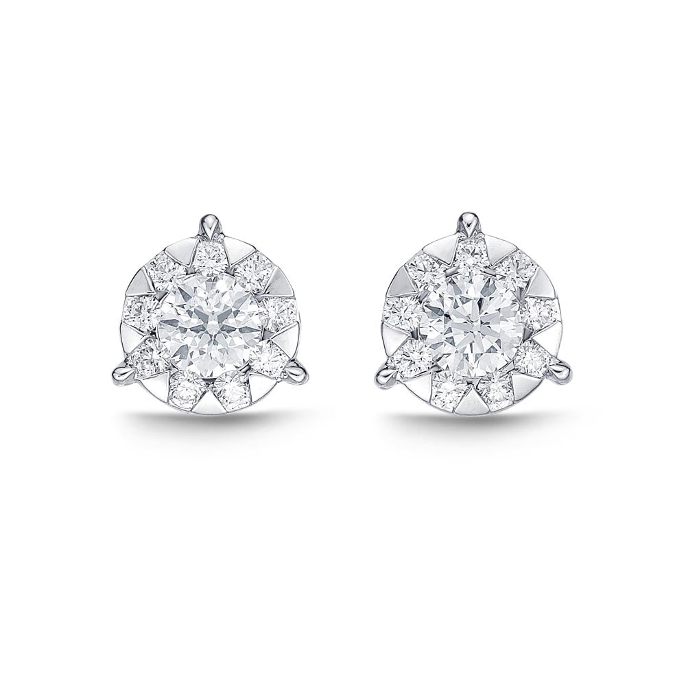 IDC Signature Collection: Bouquet 3-Prong Studs .50ctw approx. (.15 centers)