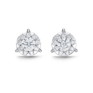 .71 CTW Diamond Illusion Studs- IDC Signature Collection