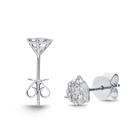 IDC Signature Collection: Diamond Bouquet 3-Prong Studs .67ctw approx. (.20 centers)