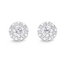Load image into Gallery viewer, IDC Signature Collection: Diamond Bouquet White Gold Round Diamond Studs (0.18 ctw)