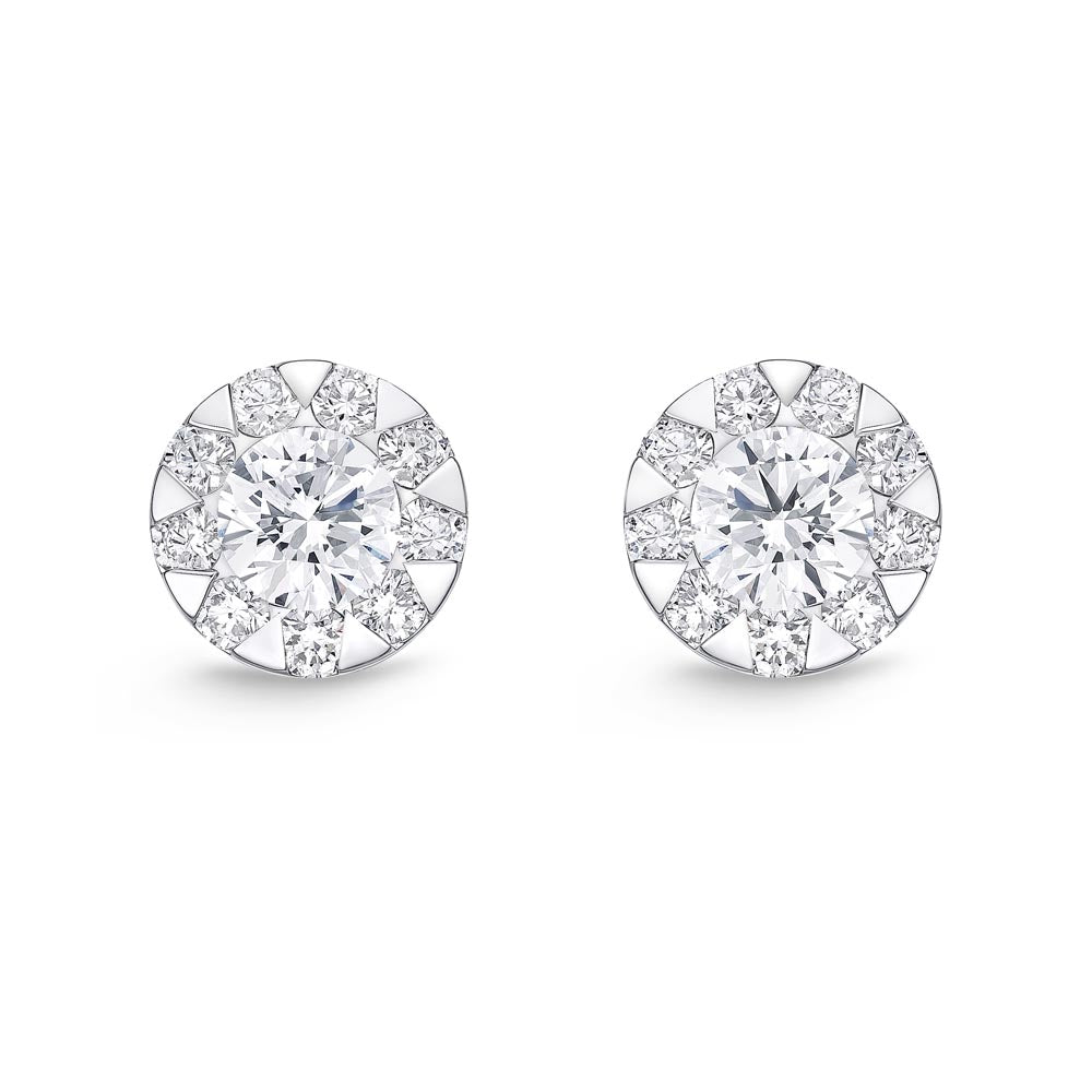 IDC Signature Collection: Diamond Bouquets White Gold Round Diamond Earring (0.35 ctw)