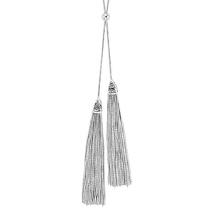 Silver Necklace with Tassels