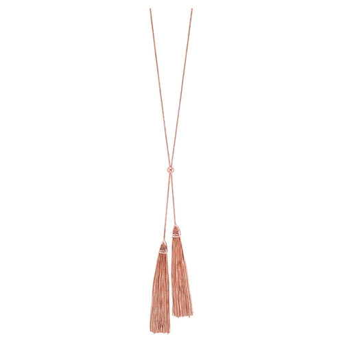 Silver Necklace with Tassels