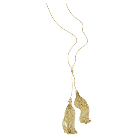 Silver Necklace with Tassels