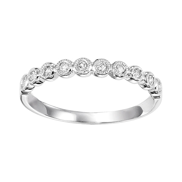 10K White Gold Mixable Ring (0.10 CTW)
