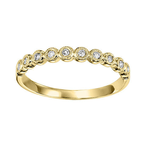 10K Yellow Gold Mixable Ring (0.10 CTW)